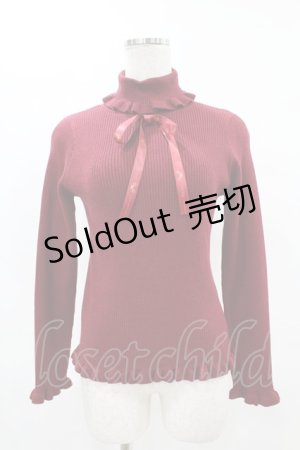 画像: m petit by misako / サンリオキャラクターズコラボ ハローキティ ニットプルオーバー S ワイン H-25-04-15-1060-LO-TO-NS-ZH