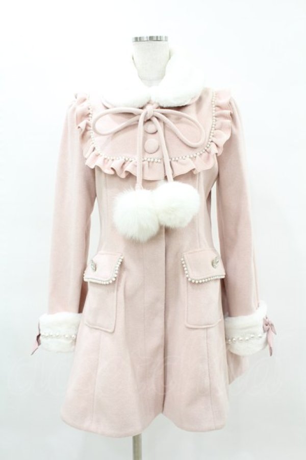 画像1: Ank Rouge / Re Twinkle ヨークフリルコート M ピンク H-25-04-15-1063-CA-CO-NS-C042 (1)