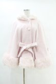 画像1: mellfy memory / Milky Sugar ribbon poncho コート M PINK H-25-04-15-1014-0-CO-NS-C042 (1)