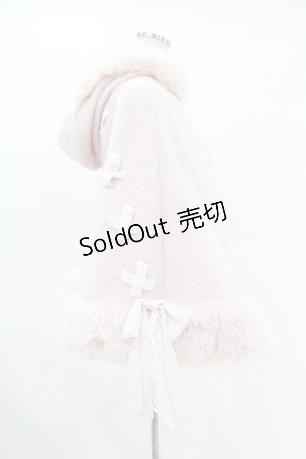 画像3: mellfy memory / Milky Sugar ribbon poncho コート M PINK H-25-04-15-1014-0-CO-NS-ZT-C042 (3)