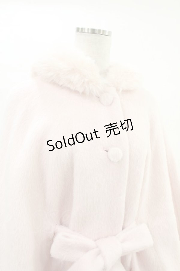 画像4: mellfy memory / Milky Sugar ribbon poncho コート M PINK H-25-04-15-1014-0-CO-NS-ZT-C042 (4)