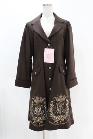 画像: metamorphose / クラウンエンブレム刺繍入りコート サイズ1 ブラウン H-25-04-15-1016-ME-CO-NS-ZT-C063