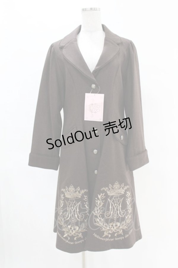画像1: metamorphose / クラウンエンブレム刺繍入りコート サイズ1 ブラウン H-25-04-15-1016-ME-CO-NS-ZT-C063 (1)
