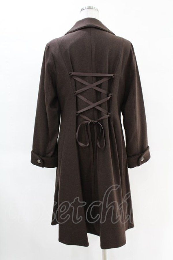 画像2: metamorphose / クラウンエンブレム刺繍入りコート サイズ1 ブラウン H-25-04-15-1016-ME-CO-NS-ZT-C063 (2)
