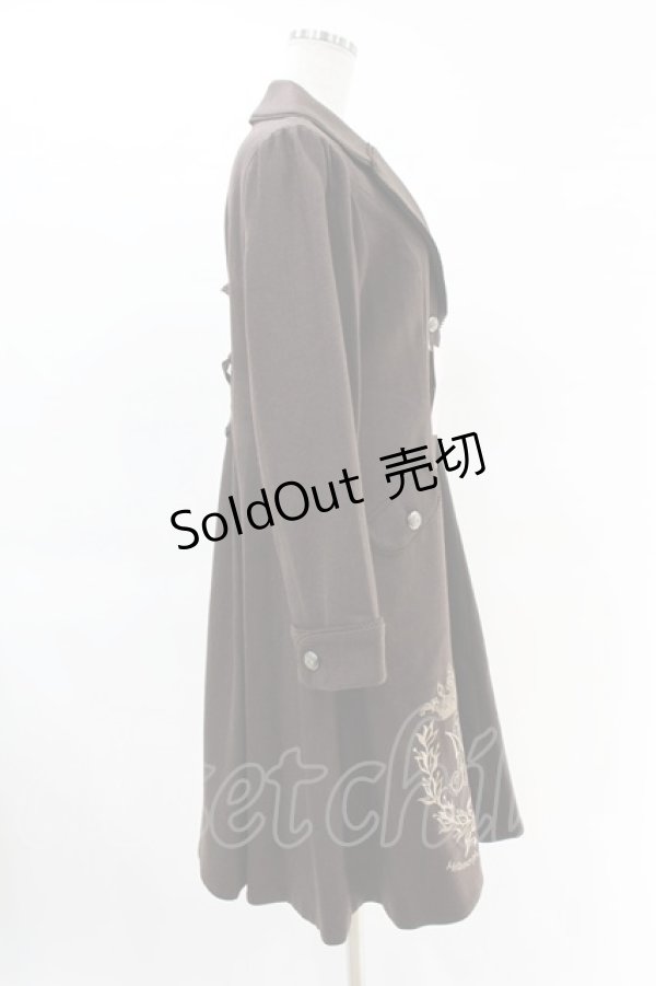 画像3: metamorphose / クラウンエンブレム刺繍入りコート サイズ1 ブラウン H-25-04-15-1016-ME-CO-NS-ZT-C063 (3)