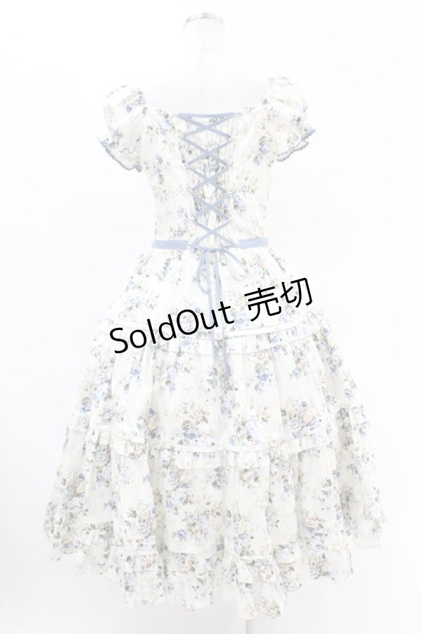 画像2: Victorian maiden / ロココブーケリボンティアードロングドレス FREE ブルー H-25-04-15-1018-CL-OP-NS-ZH (2)