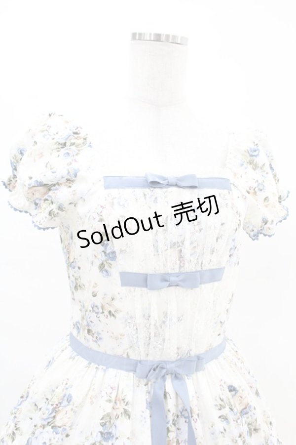 画像4: Victorian maiden / ロココブーケリボンティアードロングドレス FREE ブルー H-25-04-15-1018-CL-OP-NS-ZH (4)