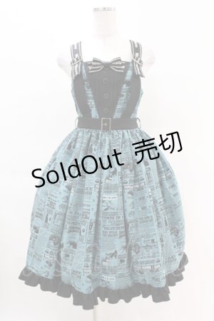 画像: metamorphose / いたずら黒猫Wanted! サスペンダージャンパースカート サイズ1 ブルーグリーン(Blue Green) H-25-04-15-1021-ME-OP-NS-ZH