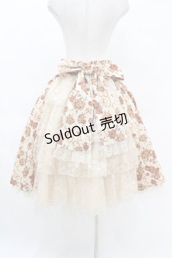 画像2: metamorphose / ゴブラン風くまちゃんバッスルスカート サイズ1 生成(Antique White) H-25-04-15-1026-ME-SK-NS-ZH (2)