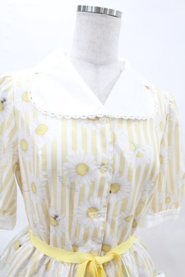画像4: Melody BasKet / Marguerite honey beeワンピース  イエロー H-25-04-15-018-LO-OP-KB-ZH (4)