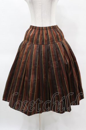 画像: Jane Marple / Regimental stripe gored skirt M ブラウン H-25-04-15-023-JM-SK-KB-ZT101