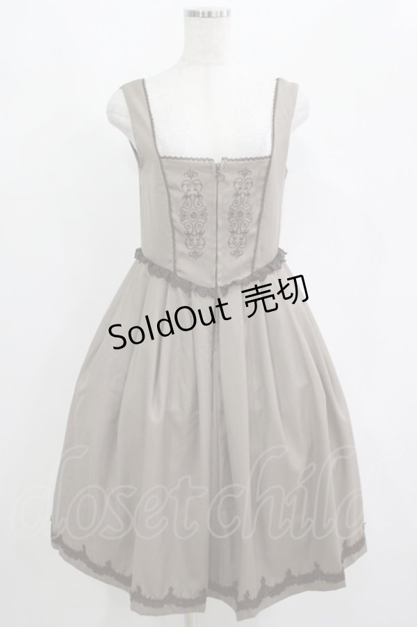 画像1: axes femme / アンティーク刺繍入りワンピース M ベージュ H-25-04-16-030-AX-OP-NS-ZH (1)