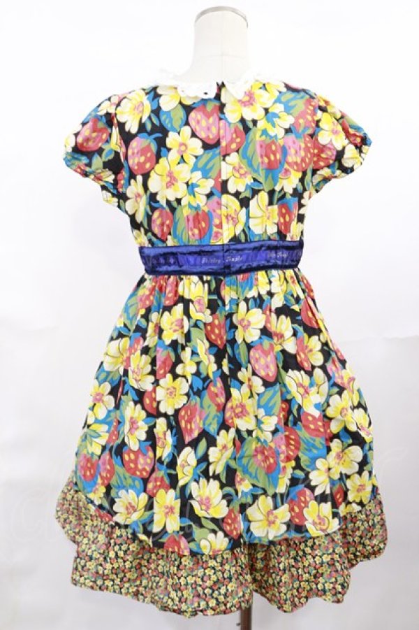 画像2: Shirley Temple / LIBERTY FABRICワンピース 160 ブラック H-25-04-16-1010-ET-OP-KB-ZH (2)