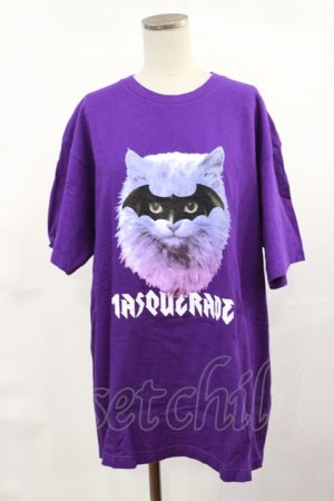 画像: LISTEN FLAVOR / マスカレードキャットTシャツ  パープル H-25-04-16-1015-PU-TO-KB-ZH