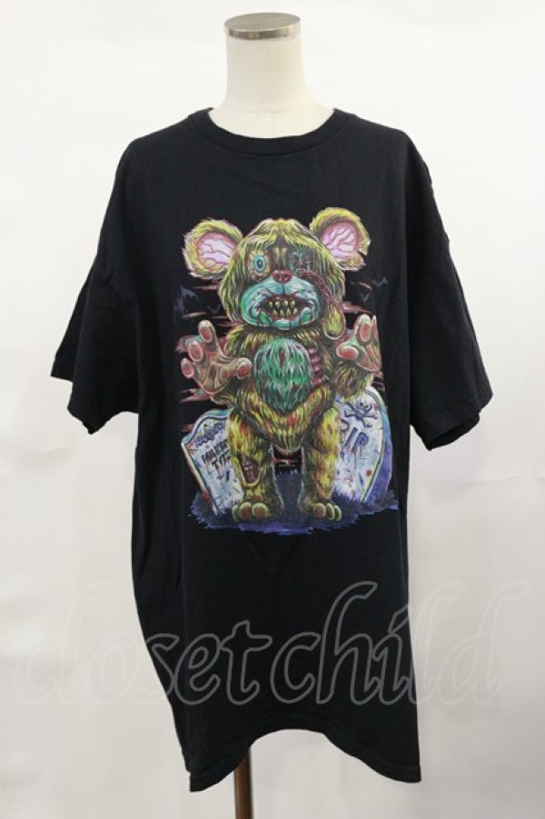 画像1: LAND by MILKBOY / ZOMBIE BEAR TEE  黒 H-25-04-16-1018-MB-TO-KB-ZH (1)