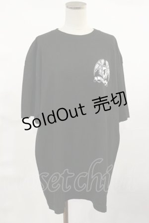 画像: NieR Clothing / プリントCOTTON CUTSEW  黒 H-25-04-16-1022-PU-TO-KB-ZH