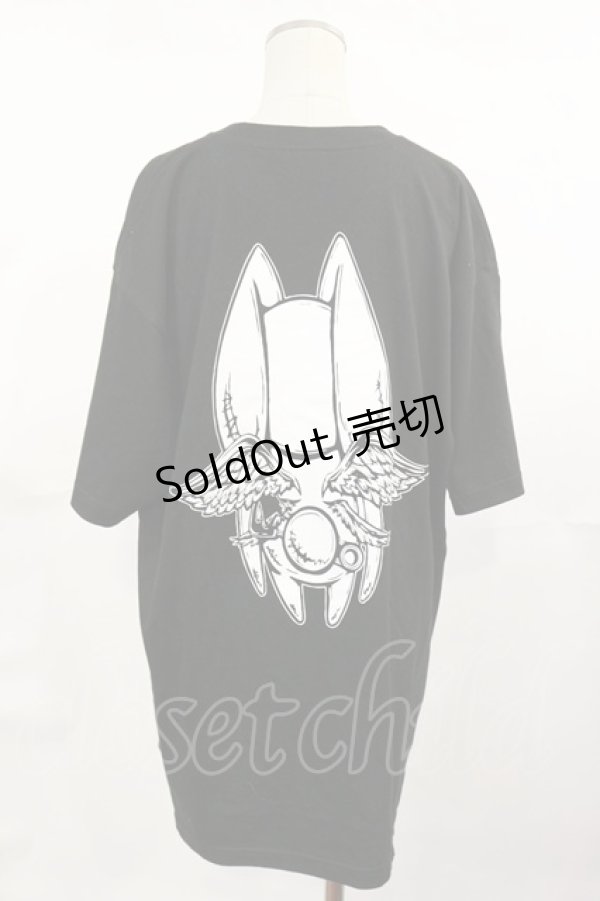 画像2: NieR Clothing / プリントCOTTON CUTSEW  黒 H-25-04-16-1022-PU-TO-KB-ZH (2)