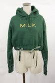 画像1: MILK / MILKショートフーディ  グリーン×マスタード H-25-04-16-1027-ML-TO-KB-ZH (1)