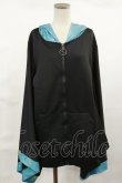 画像1: NieR Clothing / 着物風袖ZIPパーカー  黒 H-25-04-16-1030-PU-TO-KB-ZH (1)