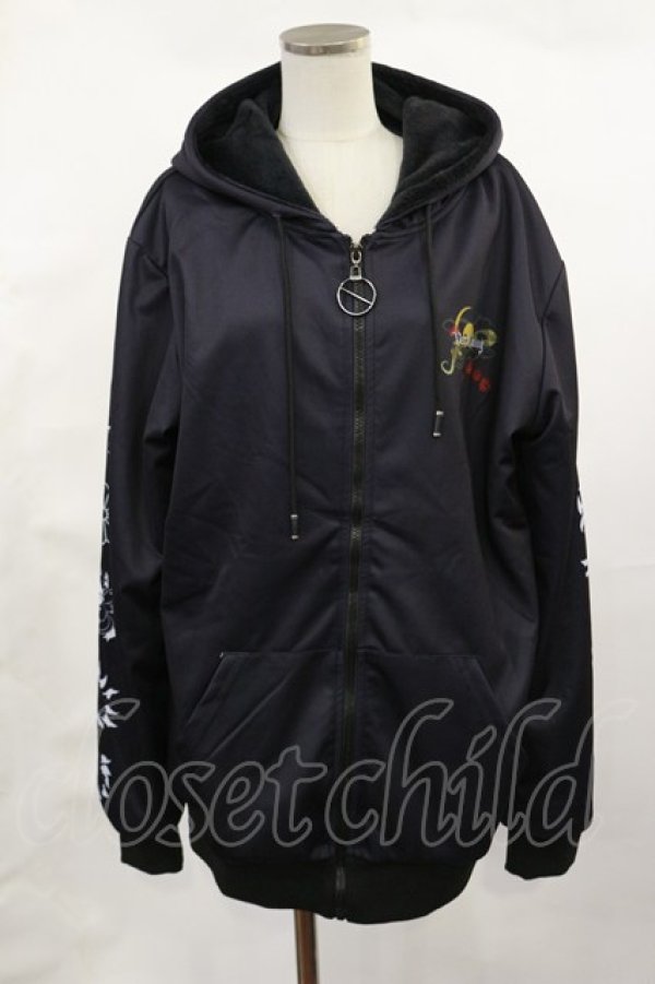 画像1: NieR Clothing / 防寒裏起毛パーカー  黒 H-25-04-16-1031-PU-TO-KB-ZT300 (1)