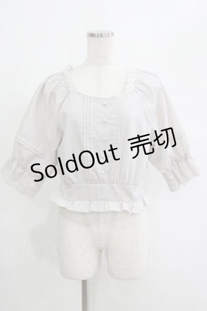 画像: evelyn / ピンタックフリルブラウス Free グレー H-25-04-16-058-LO-BL-NS-ZH
