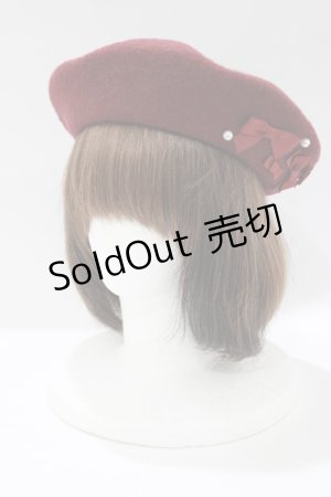 画像: m petit by misako / AMミニリボンバスクベレー  ボルドー H-25-04-16-079-LO-AC-NS-ZH