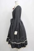 画像2: Miss Point（海外ロリータブランド） / 薔薇人形ワンピース XL グレー/ストライプ H-25-04-16-008-EL-OP-NS-ZH (2)
