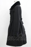 画像2: axes femme / Red Label W釦レースバッスルコート M ブラック H-25-04-16-011-AX-CO-NS-ZT-C053 (2)