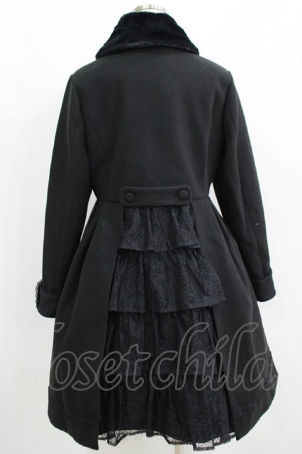 画像3: axes femme / Red Label W釦レースバッスルコート M ブラック H-25-04-16-011-AX-CO-NS-ZT-C053 (3)