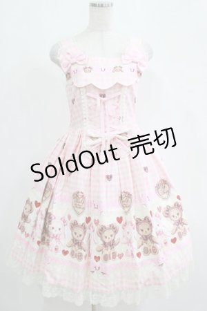 画像: BABY,THE STARS SHINE BRIGHT / くみゃちゃんのSweet Heart Check柄ジャンパースカートI Free ピンク H-25-04-16-002-BA-OP-NS-ZH