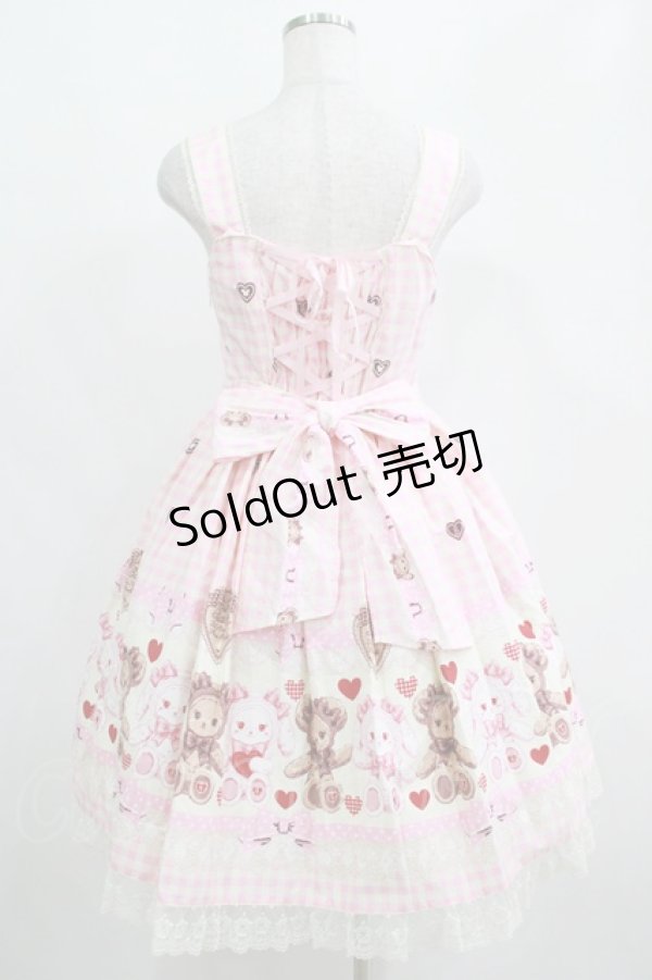 画像3: BABY,THE STARS SHINE BRIGHT / くみゃちゃんのSweet Heart Check柄ジャンパースカートI Free ピンク H-25-04-16-002-BA-OP-NS-ZH (3)