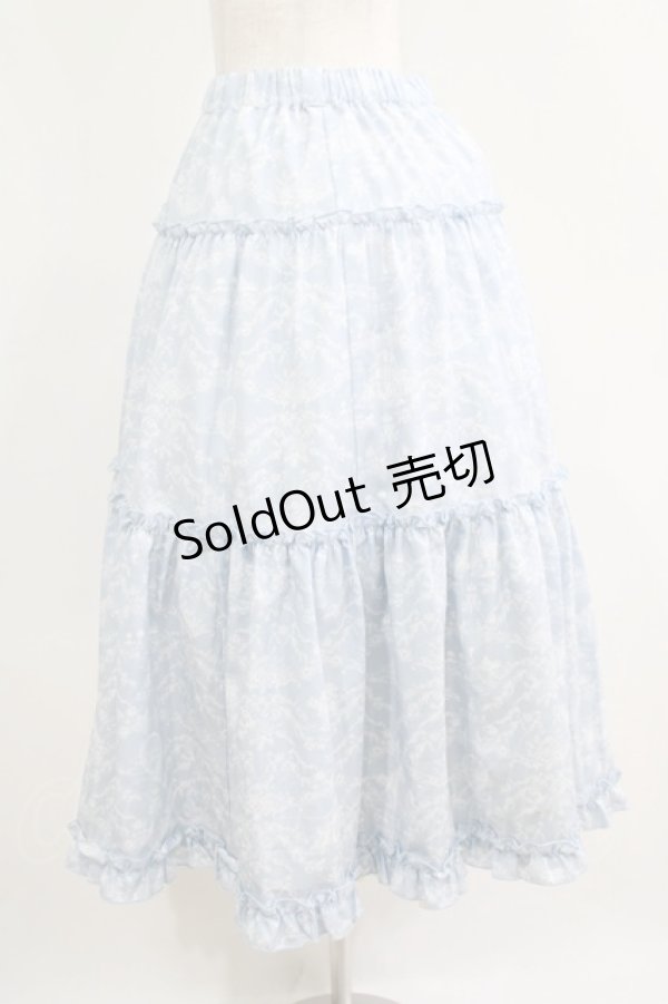 画像2: m petit by misako / NINA'Sコラボスカート L サックス/アイボリー リバーシブル H-25-04-16-023-LO-SK-NS-ZH (2)