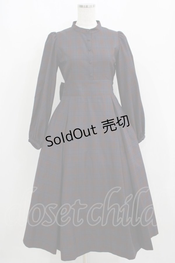 画像1: Maison de FLEUR Petite Robe canone / ニナのお茶会ワンピース S Bordeaux H-25-04-16-024-EL-OP-NS-ZH (1)