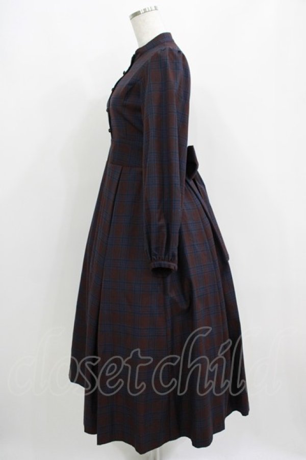 画像2: Maison de FLEUR Petite Robe canone / ニナのお茶会ワンピース S Bordeaux H-25-04-16-024-EL-OP-NS-ZH (2)