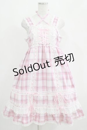 画像: BABY,THE STARS SHINE BRIGHT / オリジナルタータンチェックベビードールジャンパースカートセット Free ピンク H-25-04-16-003-BA-OP-NS-ZH