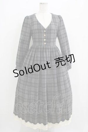 画像: Favorite / チェックワンピース M~L グレー H-25-04-16-025-LO-OP-NS-ZH