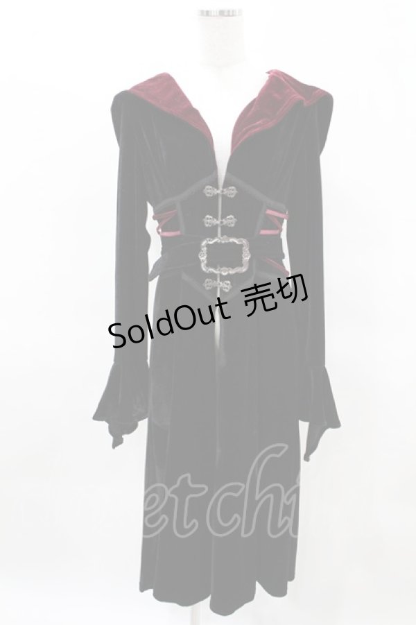 画像1: DARK IN LOVE / ベルベットロングローブマント S ブラック H-25-04-17-001-PU-JA-KB-ZT244 (1)