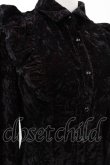 画像3: PUNK RAVE / Nightshade Womens Gothic Velvet Blouse  ボルドー×ブラック H-25-04-17-032-PU-BL-KB-ZH (3)