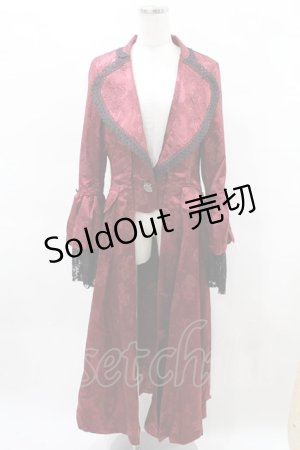画像: PUNK RAVE / Gorgeous Gothic Coat  ボルドー H-25-04-17-004-PU-CO-KB-ZT
