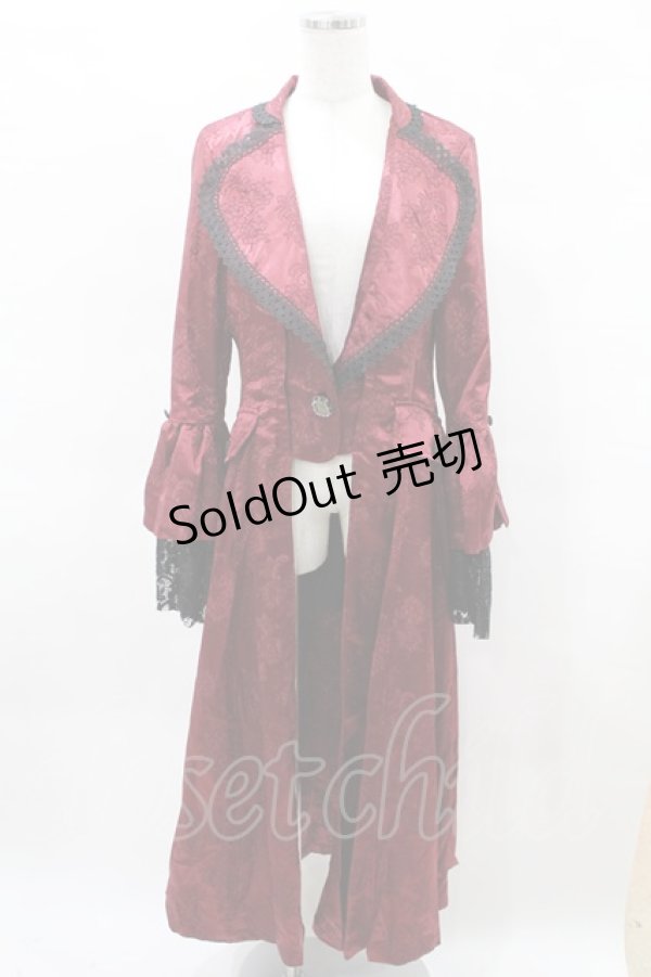 画像1: PUNK RAVE / Gorgeous Gothic Coat  ボルドー H-25-04-17-004-PU-CO-KB-ZT (1)