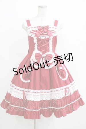 画像: BABY,THE STARS SHINE BRIGHT / Love Love くみゃちゃんジャンパースカート Free エンジ H-25-04-17-1004-BA-OP-NS-ZH