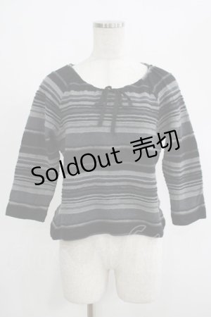 画像: PINK HOUSE / ボーダートップス L ブラック H-25-04-17-1047-LO-TO-NS-ZH