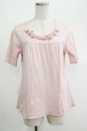 画像: PINK HOUSE / ドットチュールフラワートップス Free ピンク H-25-04-17-1049-LO-TO-NS-ZH