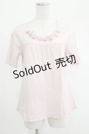 画像: PINK HOUSE / ドットチュールフラワートップス Free ピンク H-25-04-17-1049-LO-TO-NS-ZH