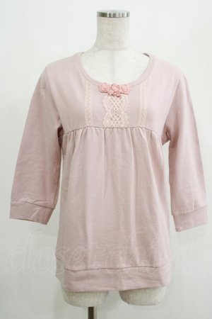 画像: PINK HOUSE / フラワーモチーフトップス L ピンク H-25-04-17-1052-LO-TO-NS-ZH