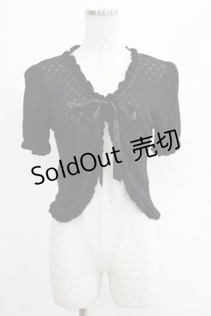 画像: axes femme POETIQUE / 透かし編み半袖ボレロ M ブラック H-25-04-17-1055-AX-TO-NS-ZH