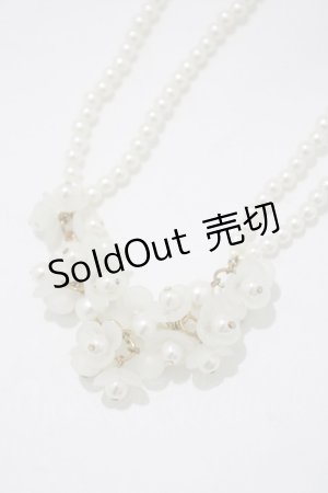 画像: an another angelus / フラワーパールネックレス  WHITE H-25-04-17-1070-CA-AC-NS-ZH
