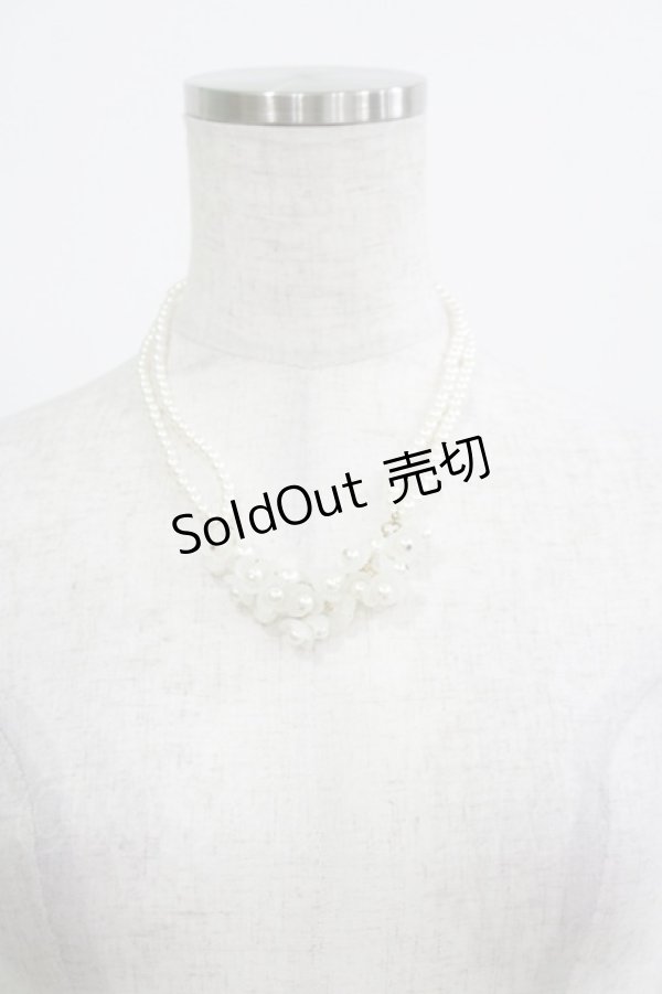 画像2: an another angelus / フラワーパールネックレス  WHITE H-25-04-17-1070-CA-AC-NS-ZH (2)
