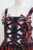 画像4: Angelic Pretty / タータンチェック肩リボンジャンパースカート Free ネイビー H-25-04-17-1007-AP-OP-NS-ZH (4)