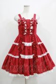 画像1: Angelic Pretty / 肩リボンジャンパースカート Free ワイン H-25-04-17-1008-AP-OP-NS-ZH (1)